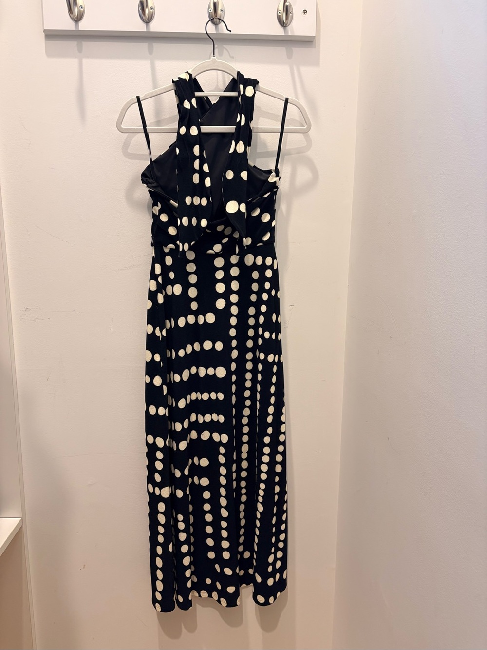 Johanna Ortiz Black and White Polka Dot Halter Maxi Dress - Picture 2 of 2